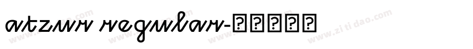 atzur regular字体转换